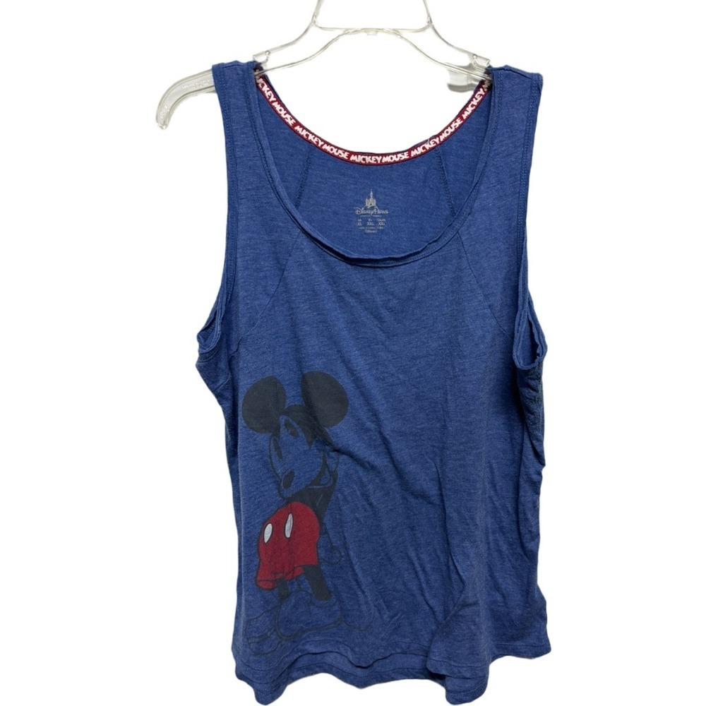 Disney Parks Mickey Mouse Tank Top XXL Blue Graphic Sleeveless Walt Disney World